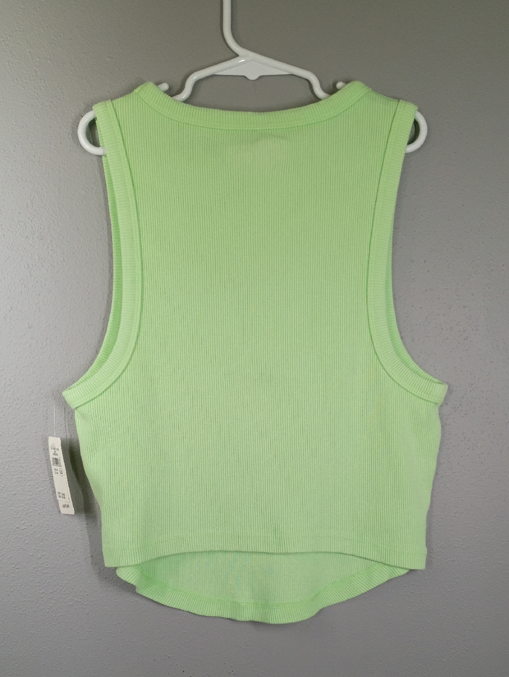 Aerie Bundle Of Ribbed Cropped Tank Top - Lime Green, Pink And Blue Size Medium - Picture 4 of 12